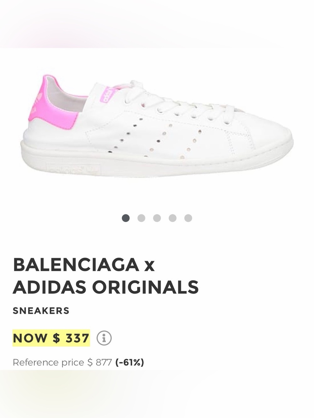 Brand new adidas x Balenciaga Stan smith sz 9 pink $877